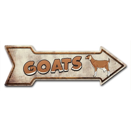 Signmission Goats Arrow Decal Funny Home Decor 36in Wide D-A-12-999843